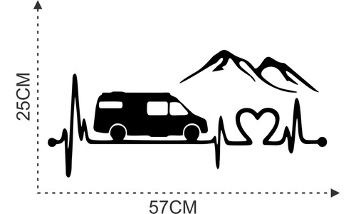 2 Adesivos 25x57 Motorhome Decorativo Van Caminhão Mot 16
