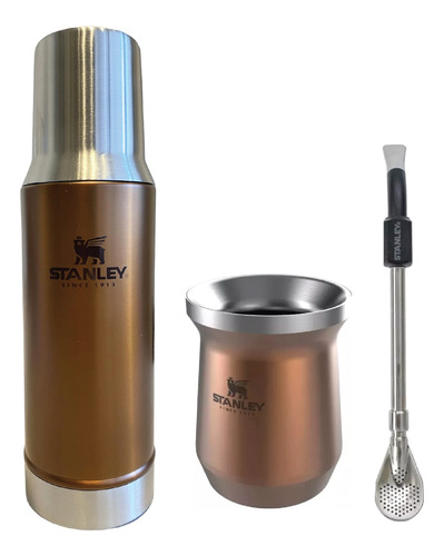 Combo Stanley Termo 800ml. + Mate + Bombilla