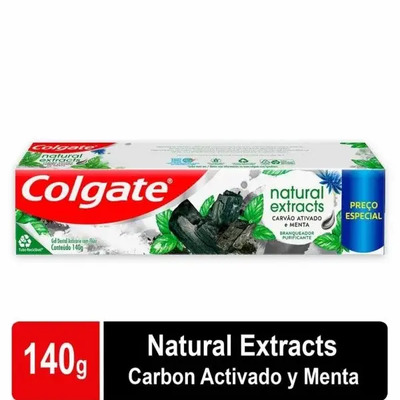 Pasta Dental Natural Extracts Carbon Activado Y Menta 140g Colgate