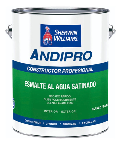 Esmalte Al Agua Andipro Sherwin Williams Galon