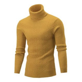 Acogedor Suéter De Cuello Alto De Invierno Para Hombre