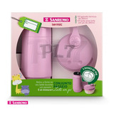 Kit Garrafa Térmica 250ml + Pote Leite Pó 280ml Bebe Sanremo