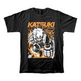 Camiseta Algodón De Katsuki Bakugo Anime My Hero Academia