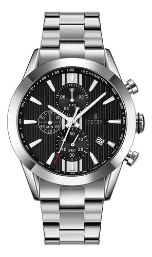 Reloj Hombre Seger 9302 Original Eeuu Elegante Vestir Acero