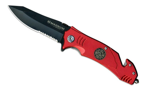 Navaja Magnum By Boker Ll470 Bombero Rescatista Cortacinto