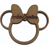 50anel Porta Guardanapo Minnie Mdf 3mm Crú Casamento