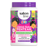 Creme De Pentear Cachinhos Brilhantes Salon Line 1kg Uva