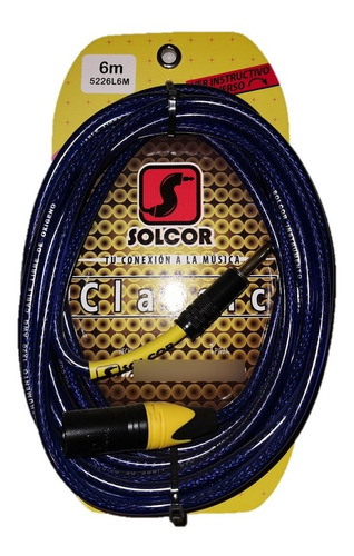 Cable Solcor Para Señal/medusa 5226l6m Plug Xlr-ts1/4 6mts