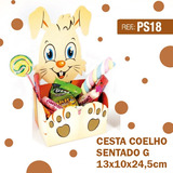 Cesta Coelho Da Páscoa Sentado G Cód Ps18/jr (3)