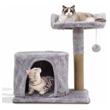 Casa De Árbol Con Rascador Para Gatos - Plataforma Para Gato