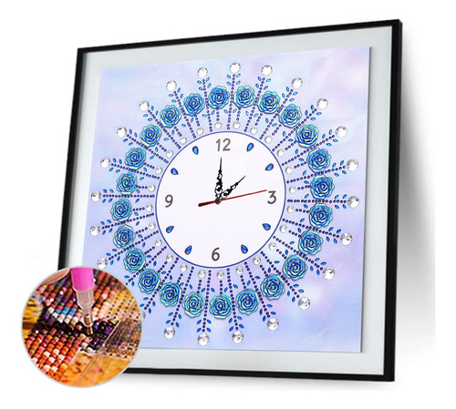 Dibujo De Diamante Con Parte De Reloj Floral Simple