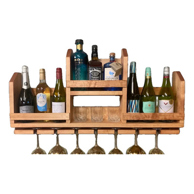 Mini Bar Cantinera Cantina Madera Pared Copas Botellas Vino | Meses sin interés