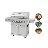  Asador A Gas Infrarrojo 6 Quemadores + Cocina