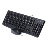 Kit Combo Teclado Mouse Wired Usb Logitech Mk120 Antiderrame