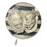 Antiguo Pin Prendedor Escudo De Uruguay Y Católico