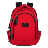 Mochila Escolar Urbana Grande Quaglia Q450 Color Rojo Diseño De La Tela