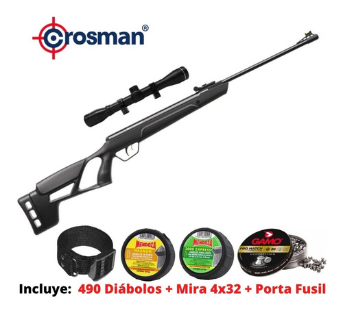 490 Diabolos 5.5mm + Porta Fusil + Rifle Crosman Vital Shot