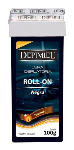Cera Cartucho Roll-on Descartable Negra X 100g Depimiel