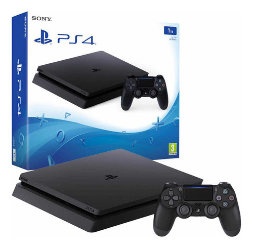 Sony Playstation 4 - Slim - 1tb - Negra - Usada