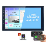 Auto Estéreo 2 En 7 Pulgadas Carplay Android 12 2g+64g Wifi