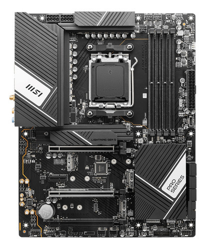 Motherboard Msi Pro X670-p Wifi Am5 Ryzen 7000 Ddr5 Color Negro