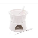 Aparelho De Fondue De Porcelana 4 Peças Classic Branco