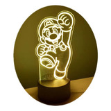 Lámpara Acrílico Led Velador Luz 3d Multicolor  Mario B