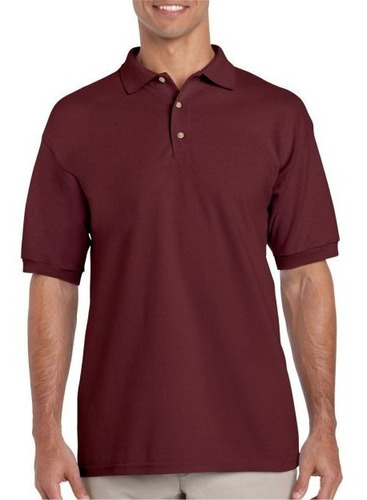 Camisa Polo Hombre-alta Calidad-dotación Vino Tinto