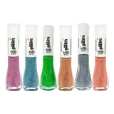 Kit 6 Esmaltes Hits Glitter Diamante 8ml