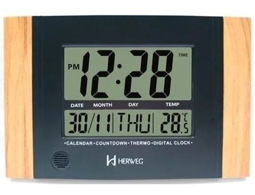 Relógio Parede/mesa Digital Temperatura Calendário Alarme 