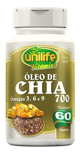 Óleo De Chia 60 Cápsulas - Unilife