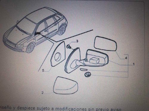 Vidrio Cristal Espejo Izq Calefaccionado Fiat Stilo Original Foto 6