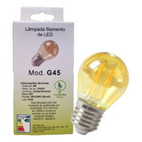 Kit 30 Lâmpadas Retro Filamento Led G45 2w Luz Âmbar Bivolt