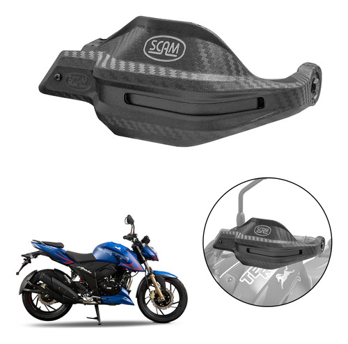 Protetor De Mao Manete Manopla Apache Rtr200 Rtr 200 Spto687