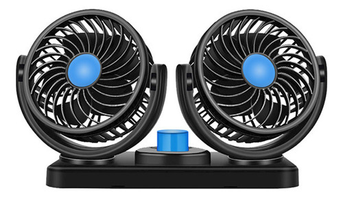 Ventilador Coche 12v Potente Bajo Ruido Doble Cabezal Girato