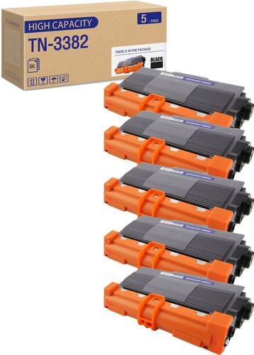 5x Toner Tn3382 Tn750 P/ Brother Dcp8152dn Dcp8152 8152dn