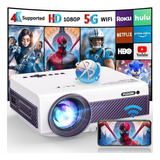 Proyector Con Wifi Y Bluetooth, Fudoni Native 1080p Outdo...