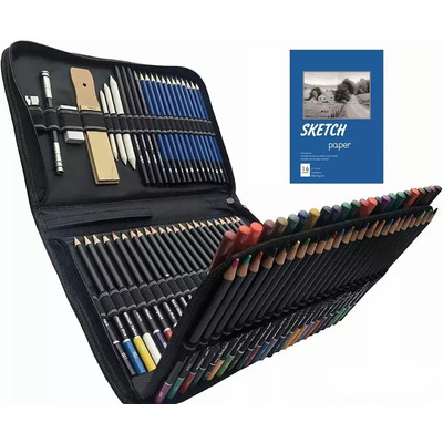 Set 96 Lápices Dibujo Colores Y Estuche Profesional Artista