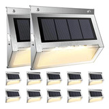 Actualice El Paquete De 12 Luces Solares Para Terraza Jackyl