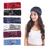 6pcs Bohemias Banda Elástica Diadema Mujer Cabello Turbante 