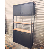 Modular Biblioteca Vajillero Industrial Luca2  80x40x200alto