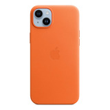 Apple iPhone 14 Plus Cuero Case Magsafe Orange Original Usa
