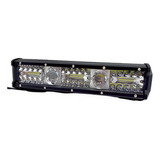 Barra Rectangular 62 Led 2 Lupas Blanco/ambar Estrobo Pza