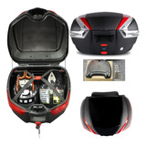 Caja Para Moto Cajuela 47l Para 2 Cascos Con Pantalla Led