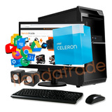 Computadora Pc Escritorio Completa Intel Celeron Monitor