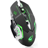 Mouse Gamer Inalámbrico Recargable Free Wolf Q13 Led Rgb