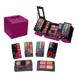 Set Maletin  De Maquillaje Cameo Diseño Gliterz En Fuscia