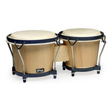 Bongo De Madera Stagg 7  + 6  Parche Cuero