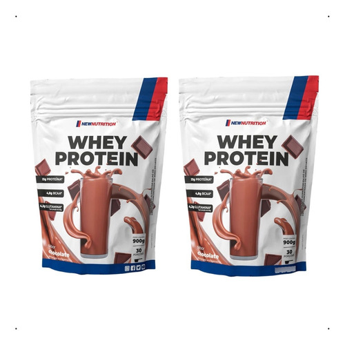 Combo 2un Whey Protein Concentrado 900g- New Nutrition