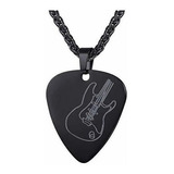 U7 Collar De Pua De Guitarra Con Cadena Ajustable De Acero J